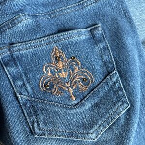 Belle by Kim Gravel Flexibelle Jeans with Embroidery - Medium Wash